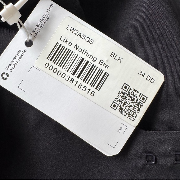 Lululemon Black Like Nothing Bra Lightweight Light Support Size 34DD - Picture 8 of 10